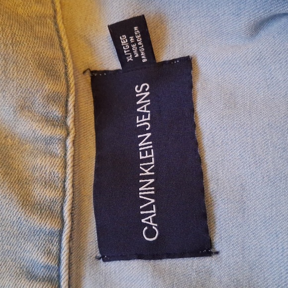 XL Calvin Klein Jeans - Denim Jean Jacket Light Blue Wash - Picture 4 of 4